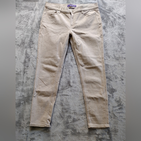Vintage Ralph Lauren PURPLE LABEL Beige Jeans Size US 32 Made in Italy - Picture 1 of 9
